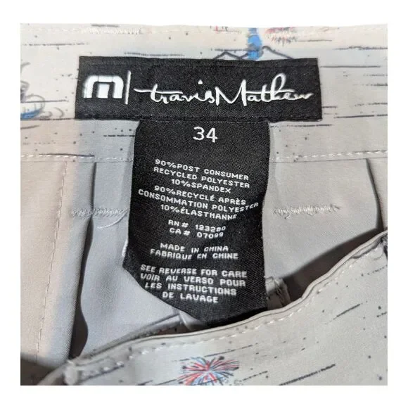 Travis Mathew Men's Size 34 Vacation Vibe flat front Shorts Golf Beach USA - Picture 6 of 8